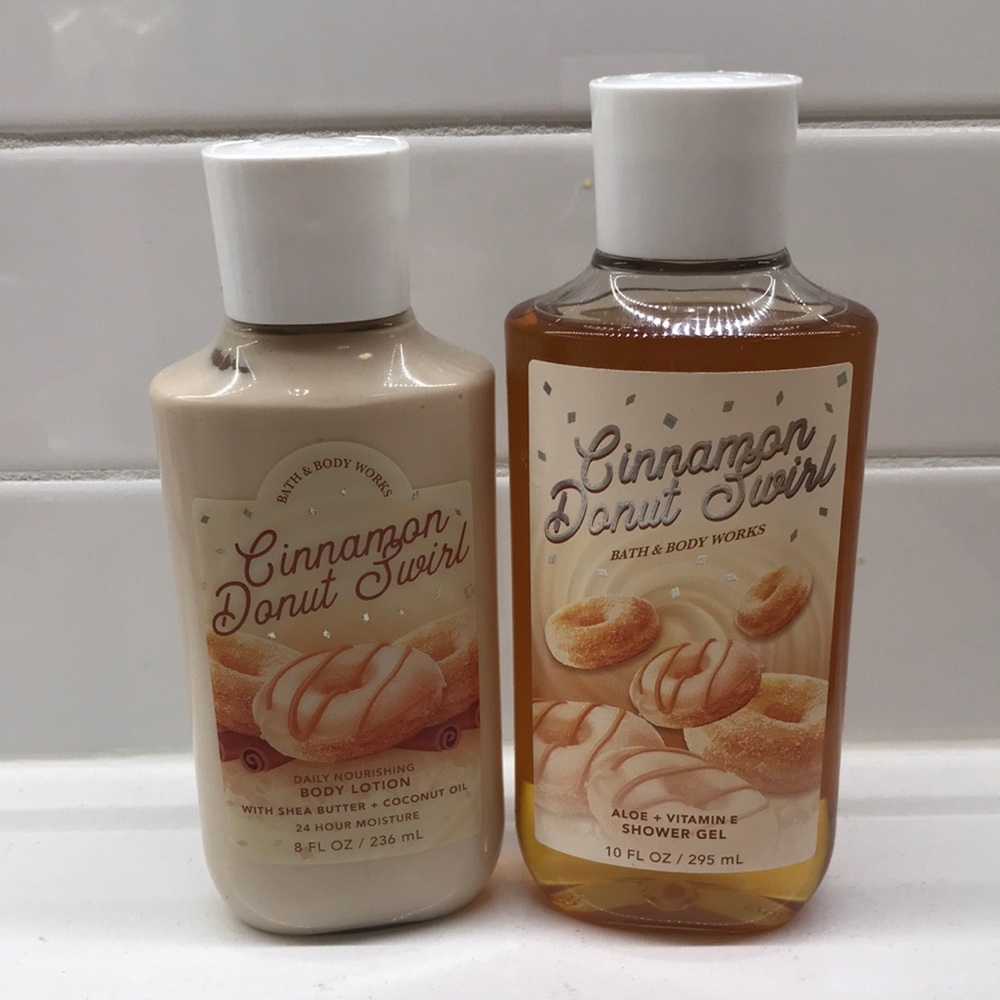 NWT!RARE!BBW Cinnamon Donut Swirl Body Lotion & Body Wash